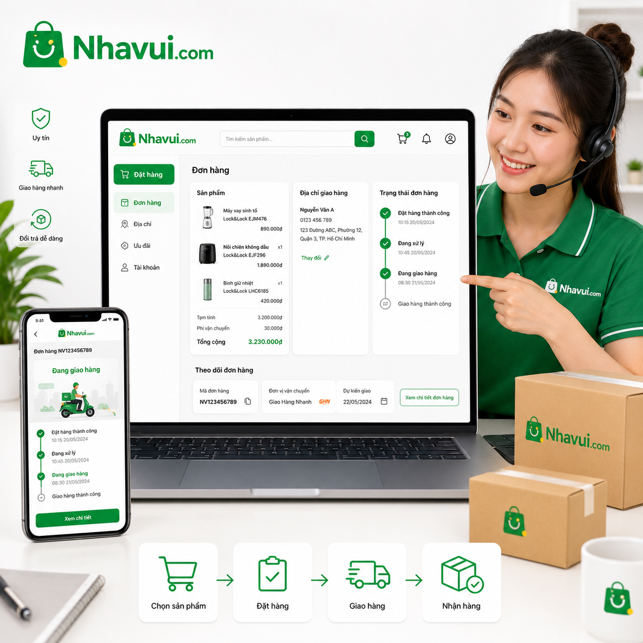 Đặt và quản lý đơn hàng